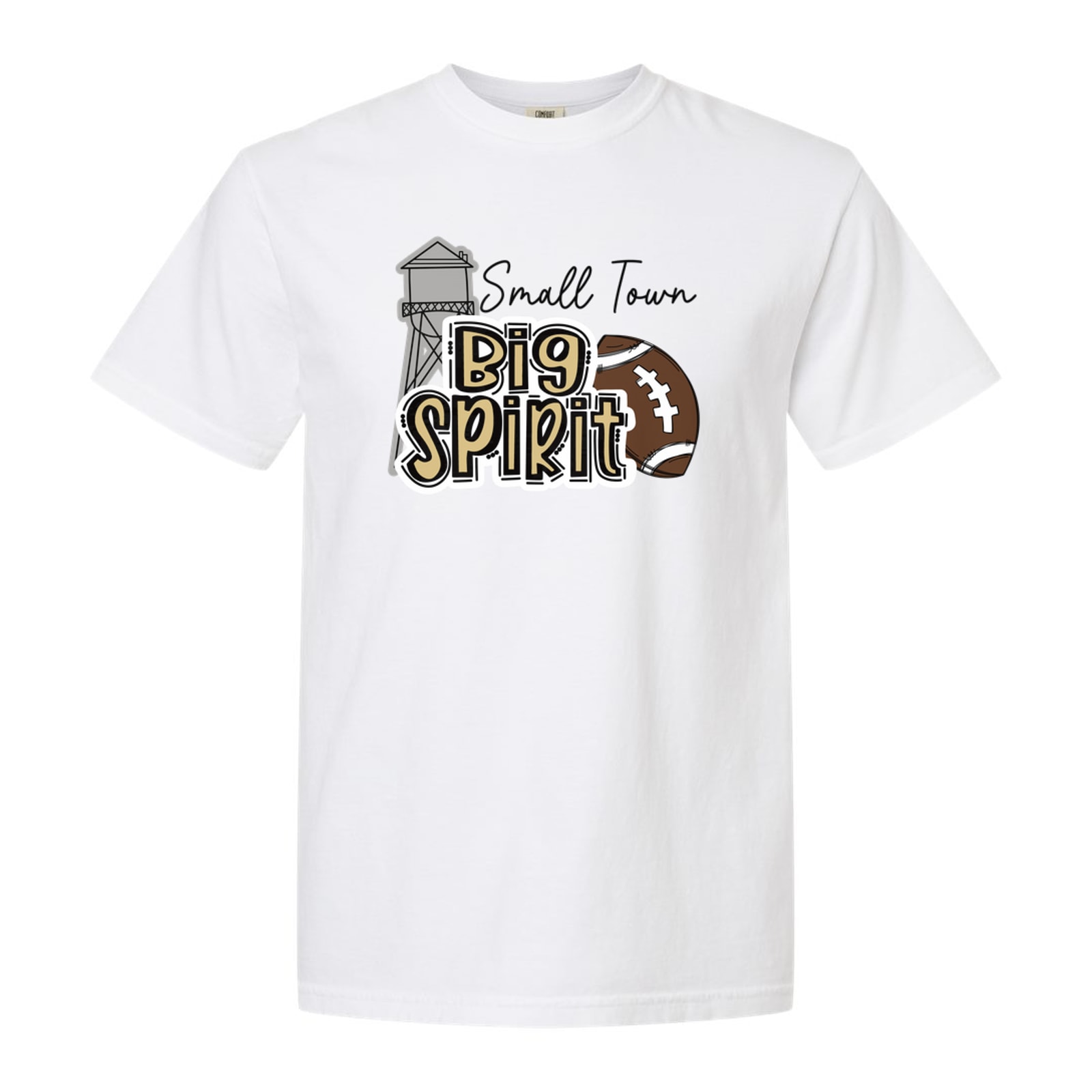 Small Town Big Spirit Lions vegas gold Comfort Colors 1717