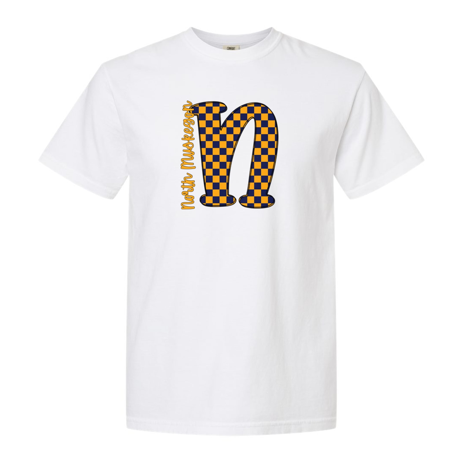 N Big Letter Checkered North