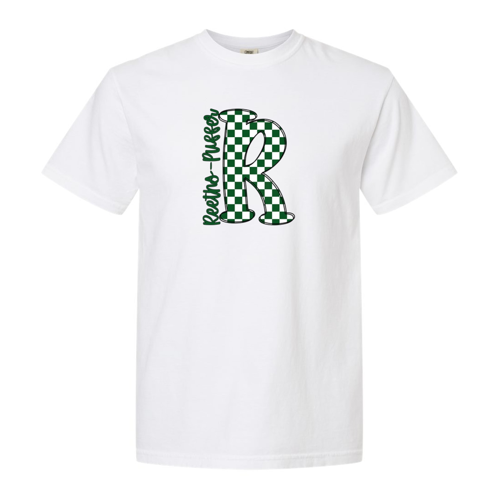R Big Letter Checkered Reeths