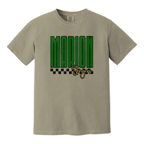 Marion stingers tall checkers green gold black