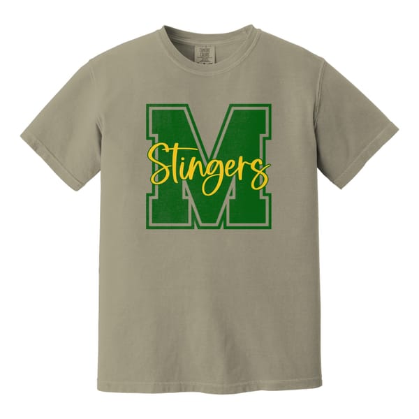 M stingers green gold square block