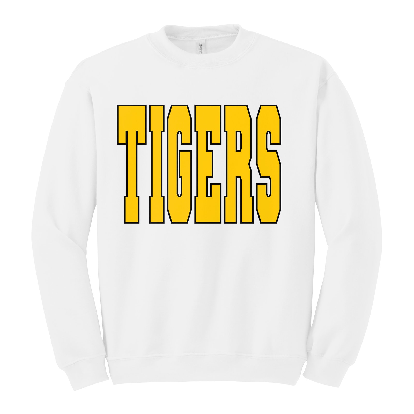 smith-cotton Tigers Gold Black Gildan Heavy Blend Crewneck Sweatshirt. 18000
