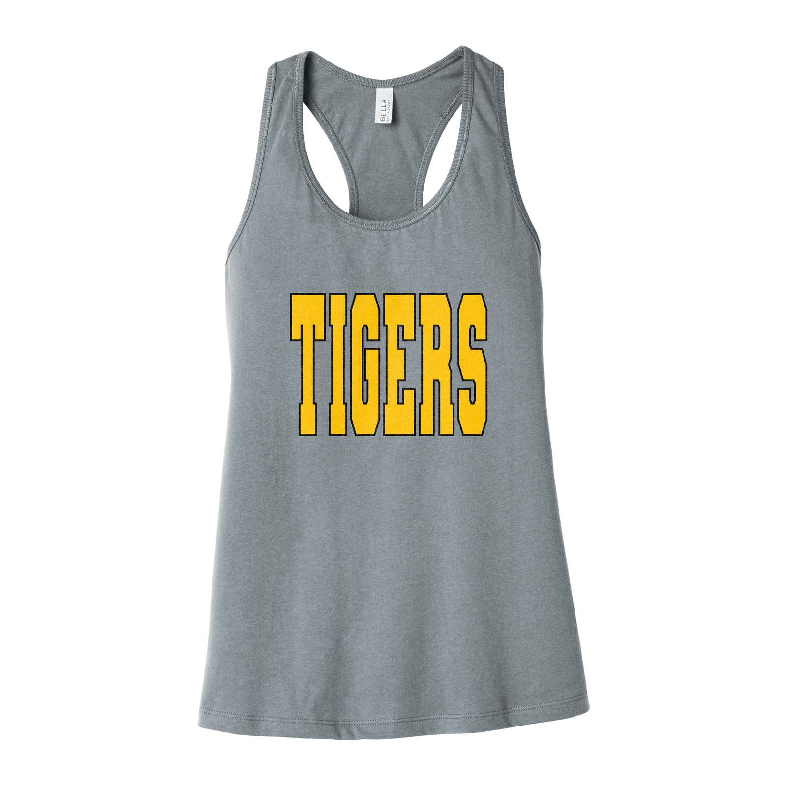 Tigers Gold Black Bella+Canvas 6008 Racerback Tank