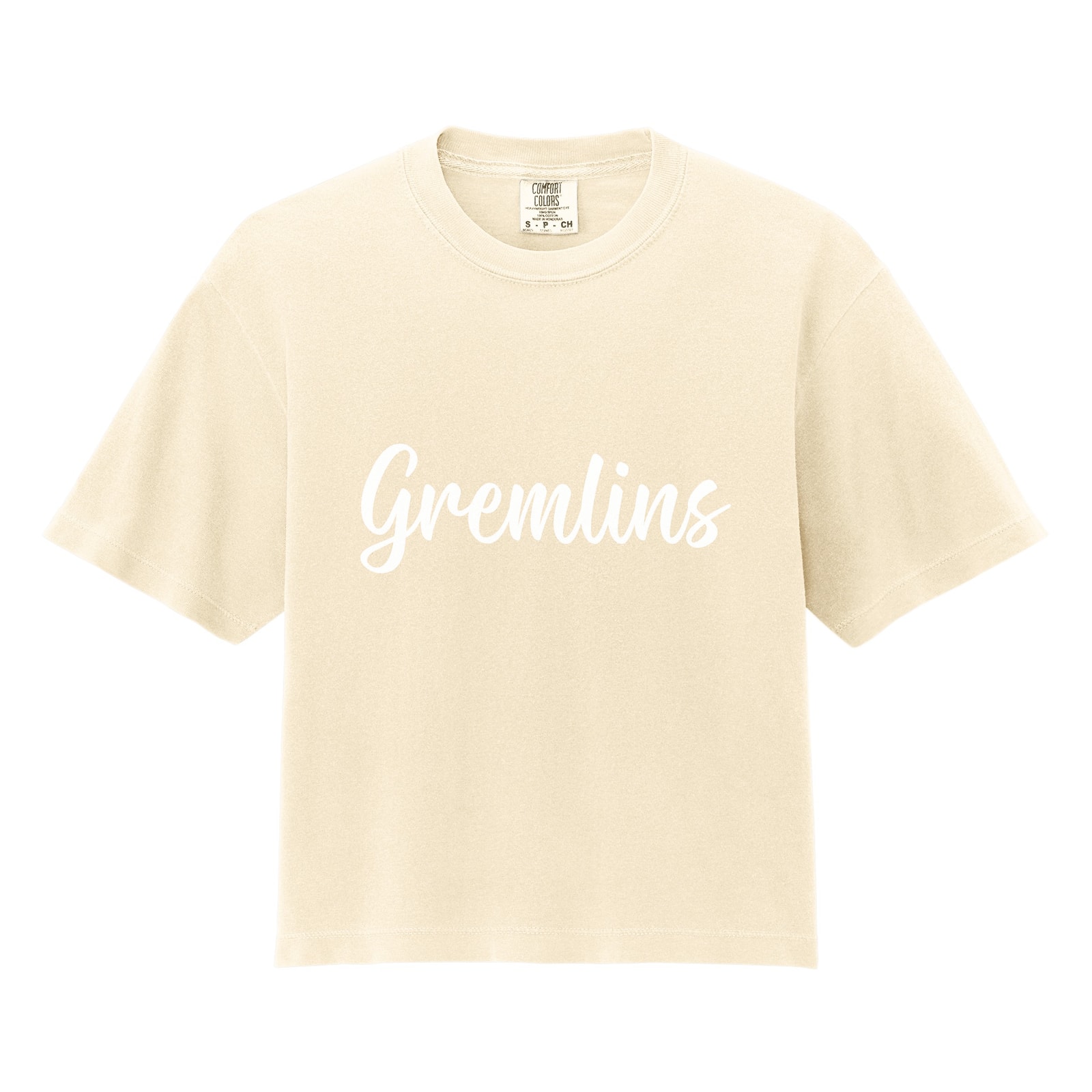Gremlins White Puff Comfort Colors 3023CL Cropped Tee