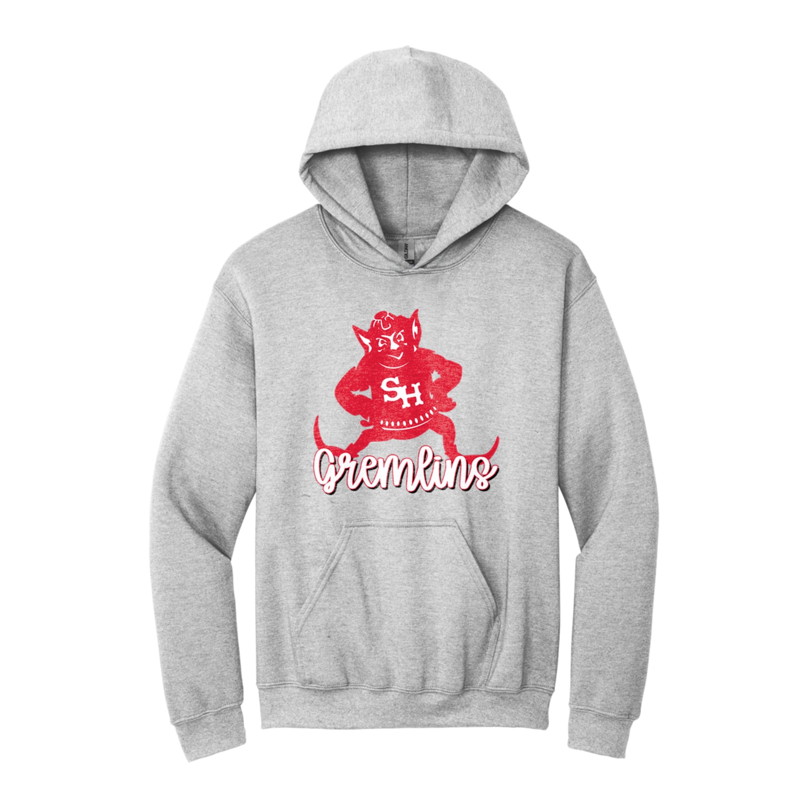sacred-heart Sacred heart gremlins logo with script gremlins Gildan - Heavy Blend Hooded Sweatshirt. 18500