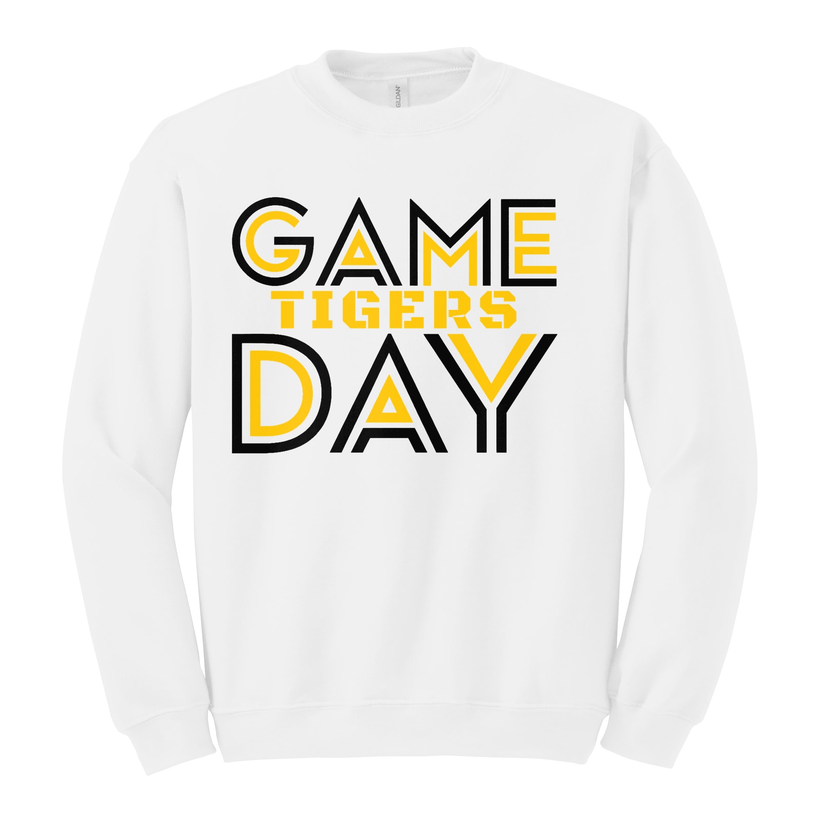 smith-cotton Game day tigers SC gold black Gildan Heavy Blend Crewneck Sweatshirt. 18000