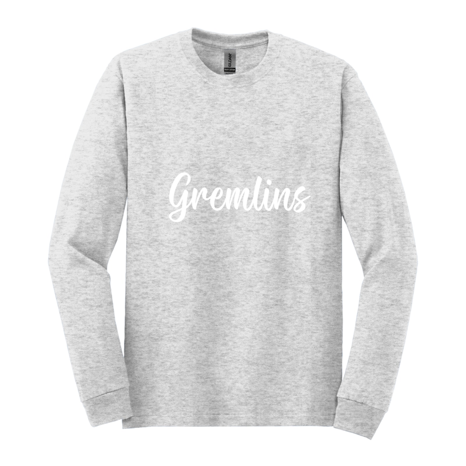 sacred-heart Gremlins White Puff Gildan - Heavy Cotton 100% Cotton Long Sleeve T-Shirt. 5400