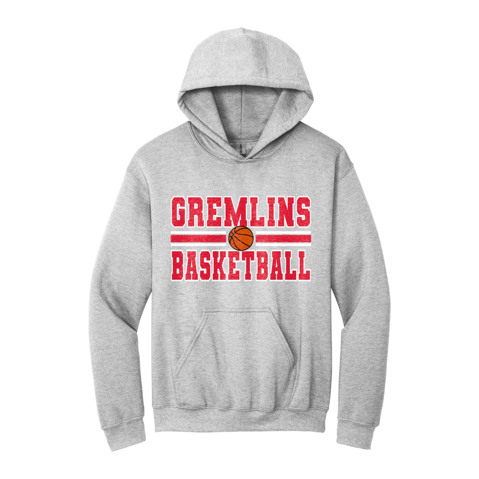 sacred-heart Gremlins basketball lines sacred heart red white basketball Gildan - Heavy Blend Hooded Sweatshirt. 18500
