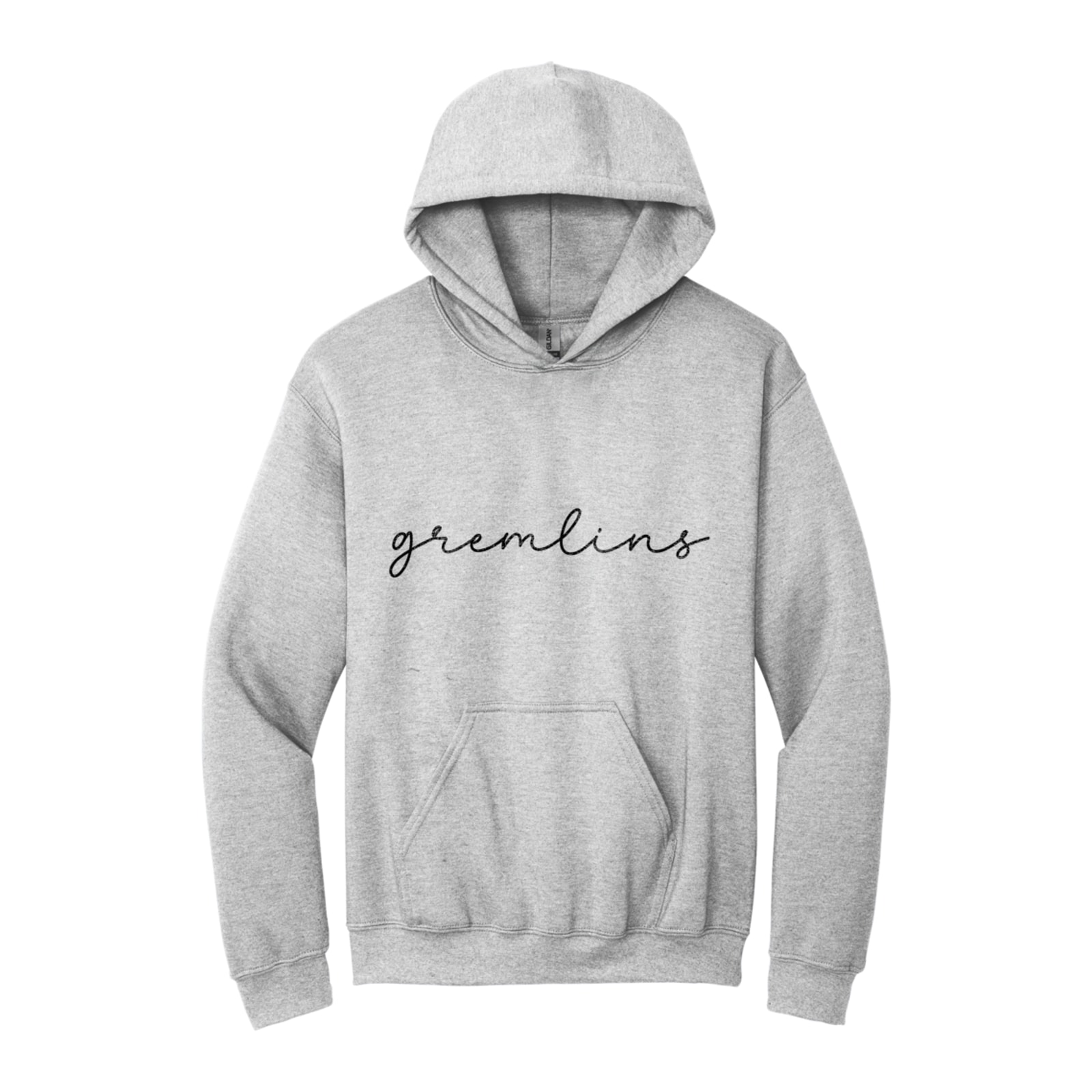 sacred-heart Gremlins script puff Gildan - Heavy Blend Hooded Sweatshirt. 18500