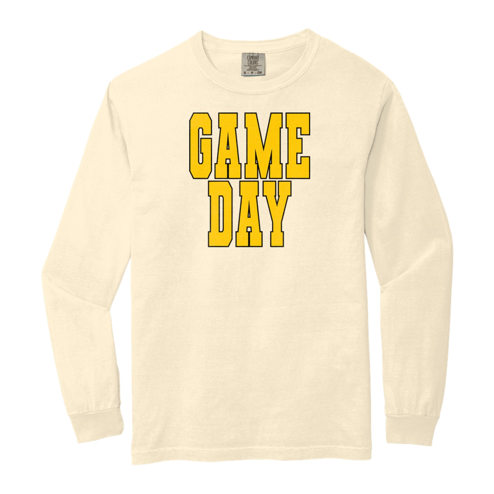 Game day smith cotton gold black Comfort Colors 6014 Long Sleeve