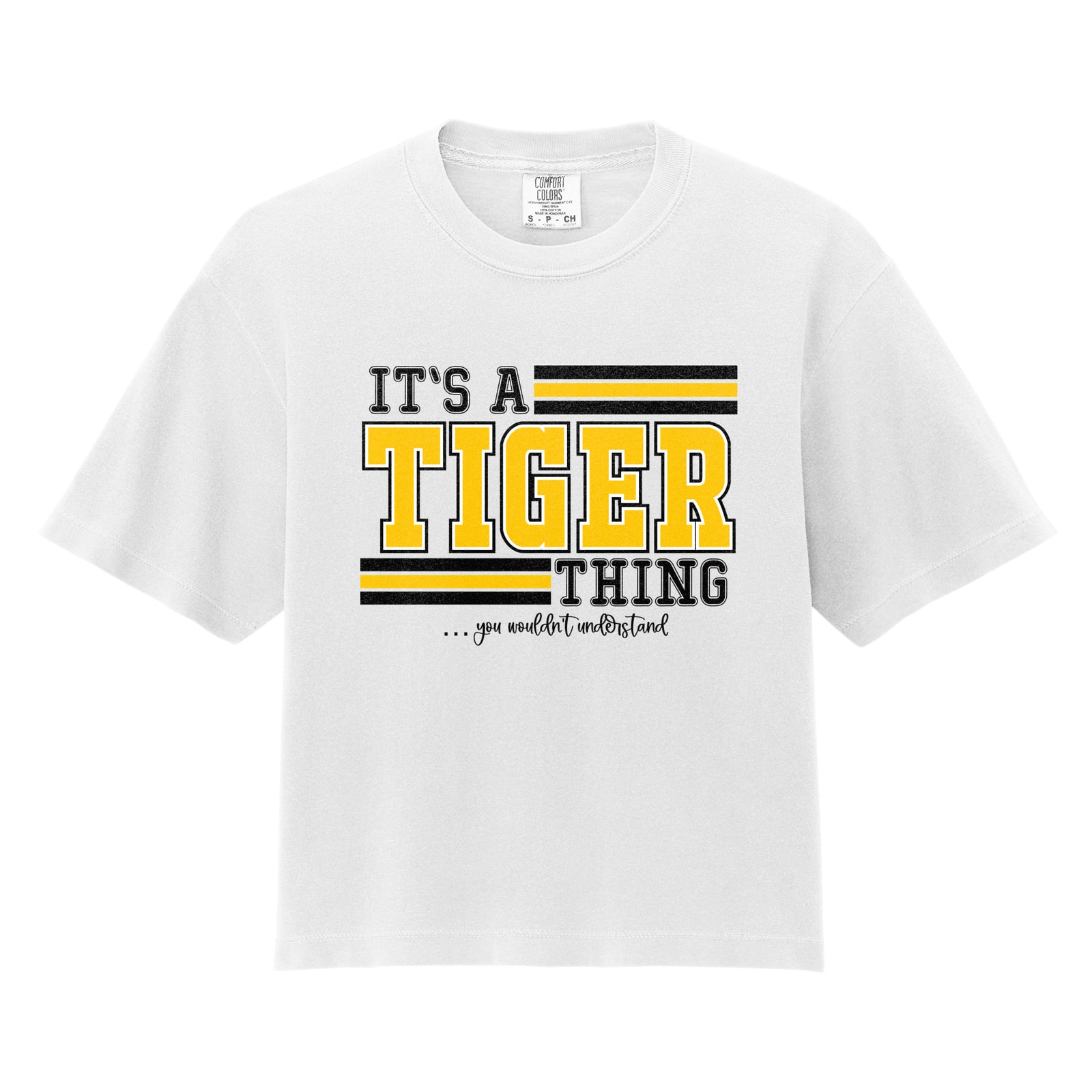 Its a tiger thing SC gold Comfort Colors 3023CL Cropped Tee