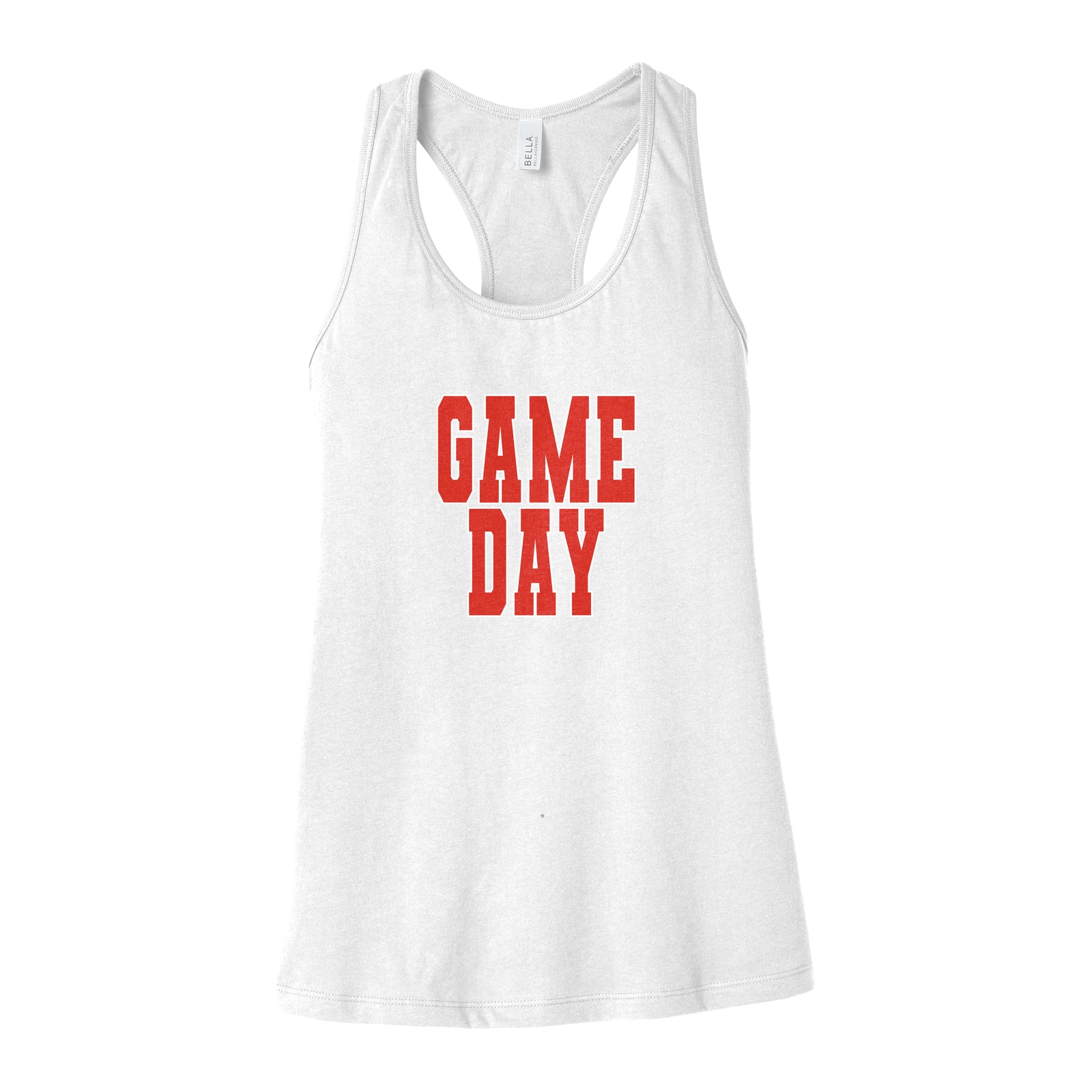 Game Day Sacred Heart Red White Bella+Canvas 6008 Racerback Tank