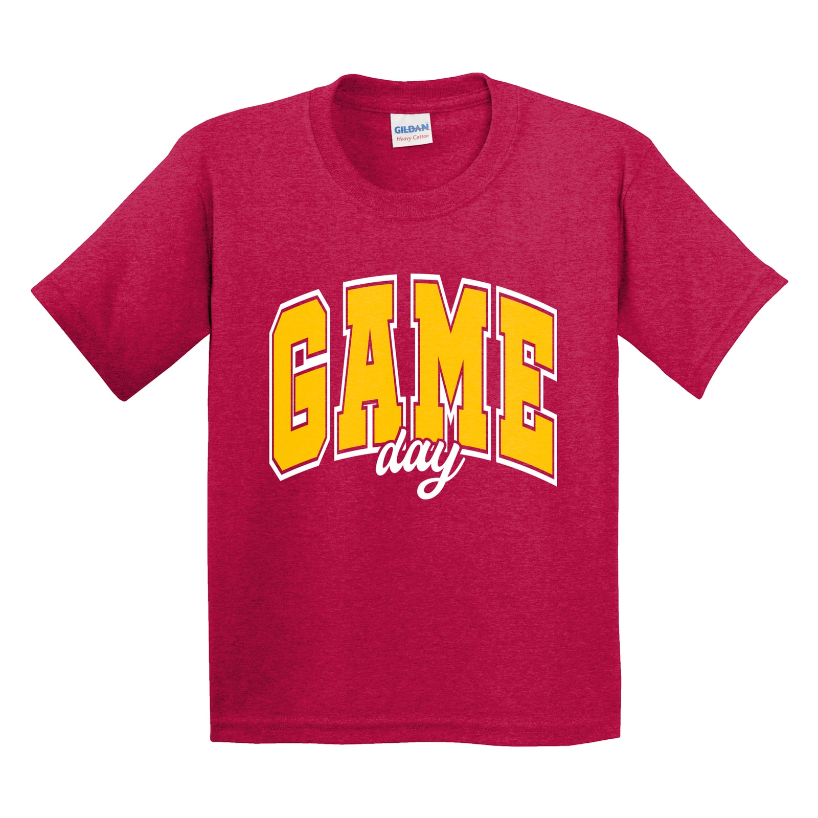 Game Day Arch Smith Cotton Gold white Gildan 5000B Youth Tee