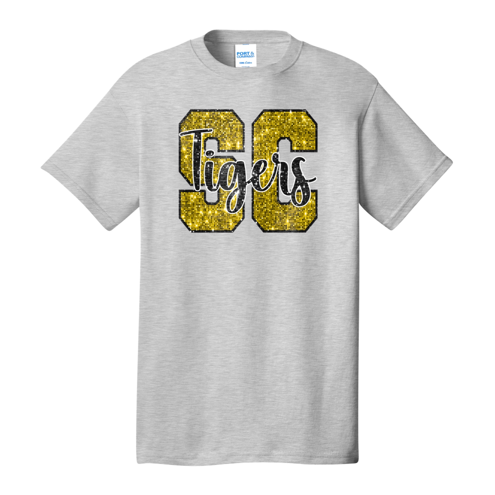 SC tigers sequin gold black Port & Company PC54