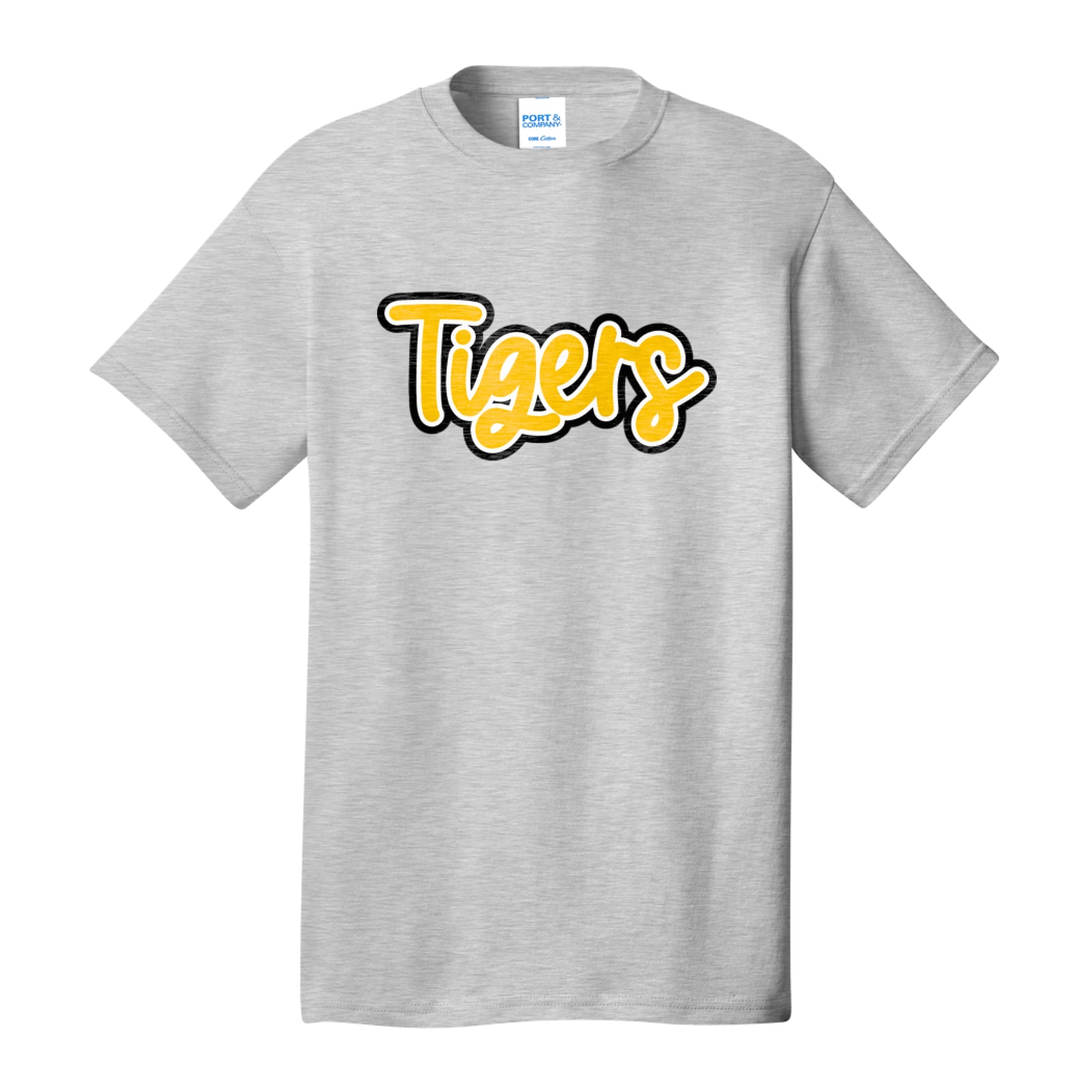 Tigers Thick Script Gold White Black Port & Company PC54