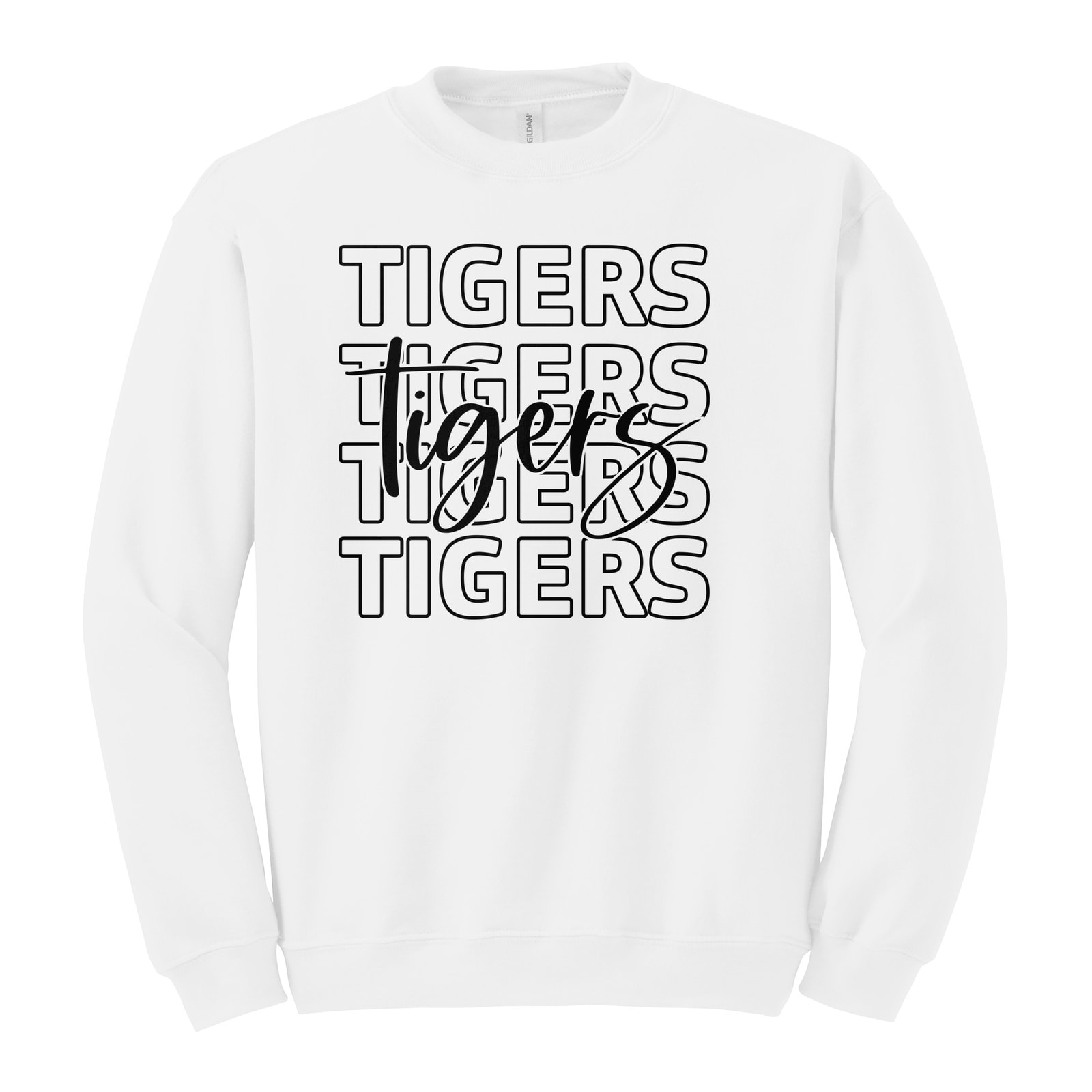 smith-cotton Tigers repeat with script Gildan Heavy Blend Crewneck Sweatshirt. 18000