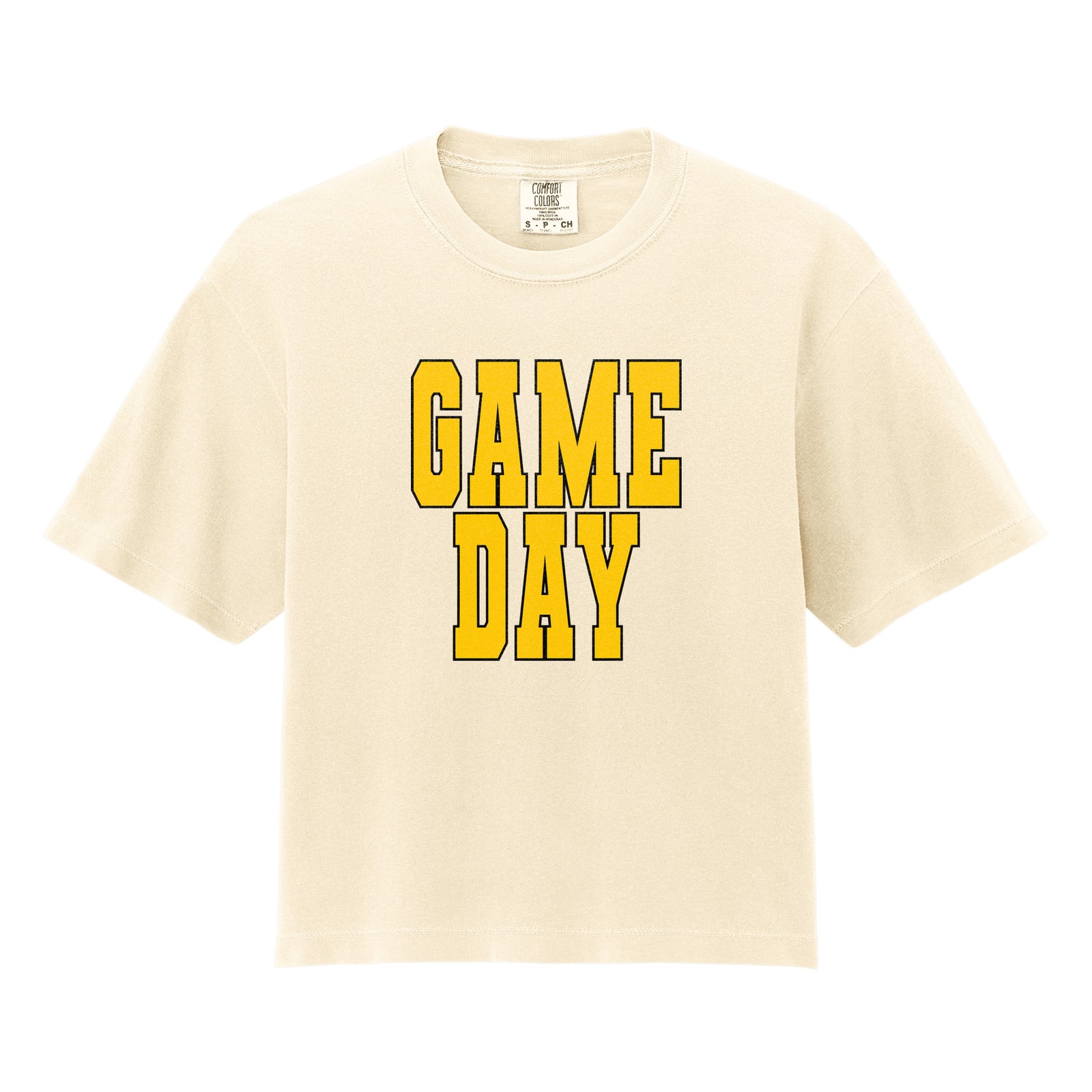 Game day smith cotton gold black Comfort Colors 3023CL Cropped Tee
