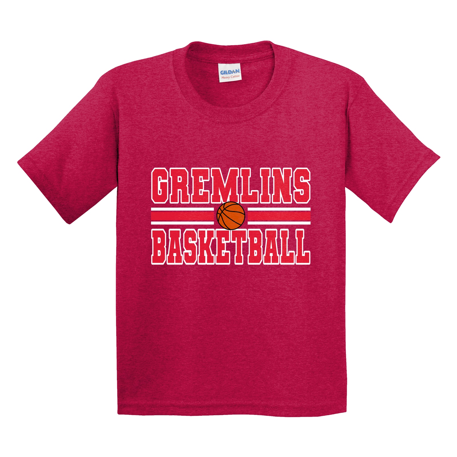 Gremlins basketball lines sacred heart red white basketball Gildan 5000B Youth Tee