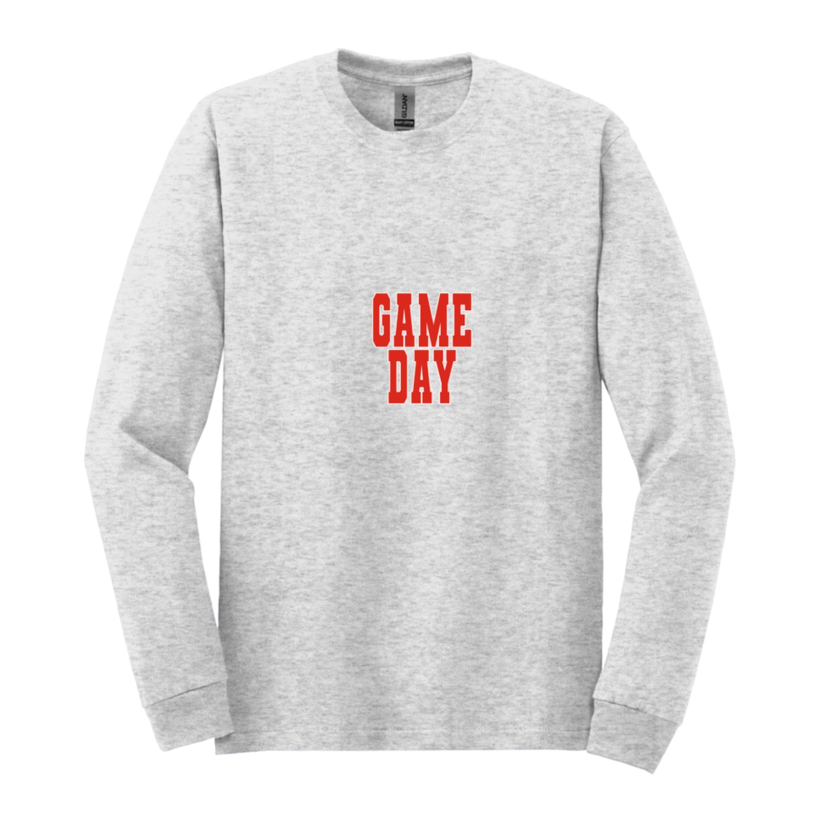 sacred-heart Game Day Sacred Heart Red White Gildan - Heavy Cotton 100% Cotton Long Sleeve T-Shirt. 5400