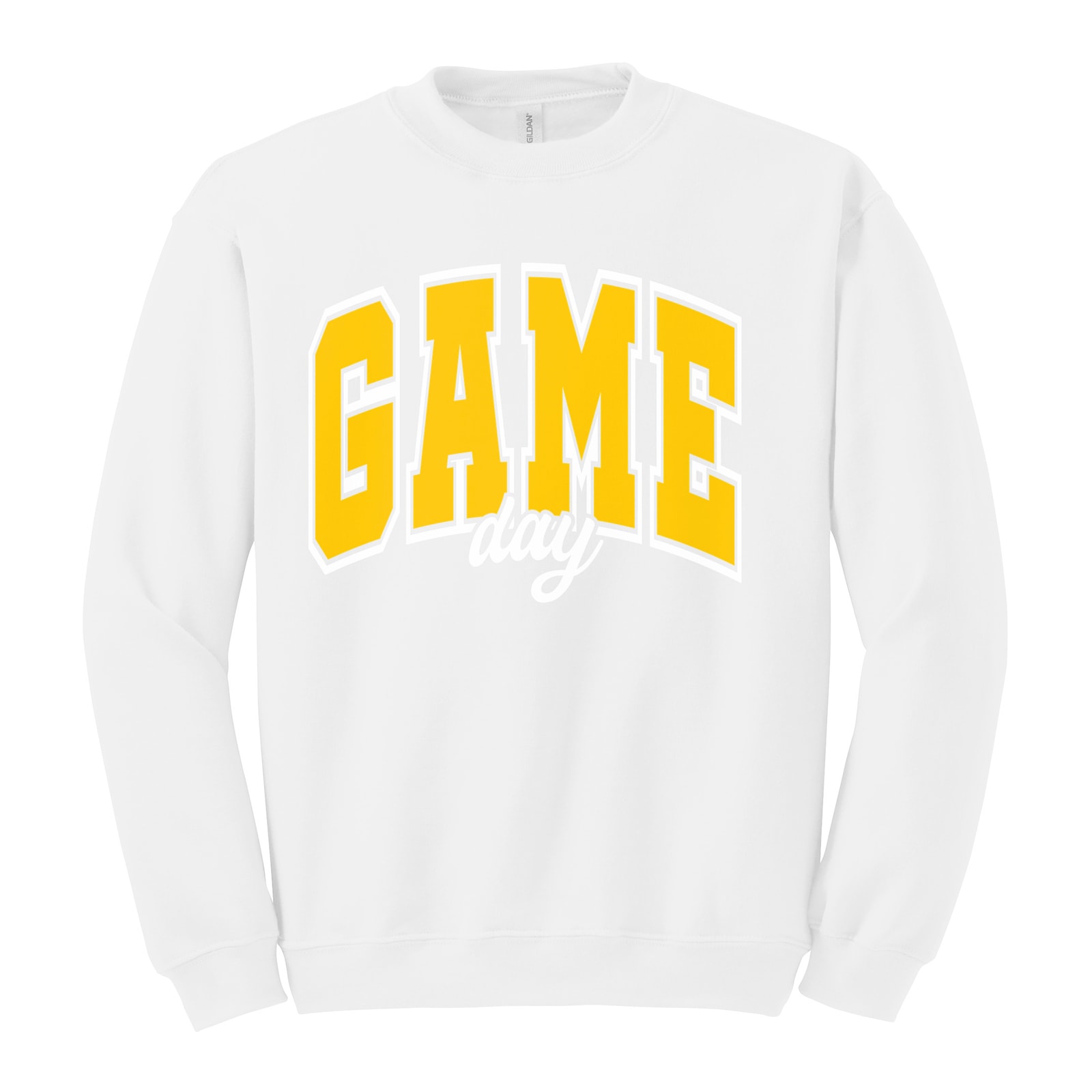 smith-cotton Game Day Arch Smith Cotton Gold white Gildan Heavy Blend Crewneck Sweatshirt. 18000