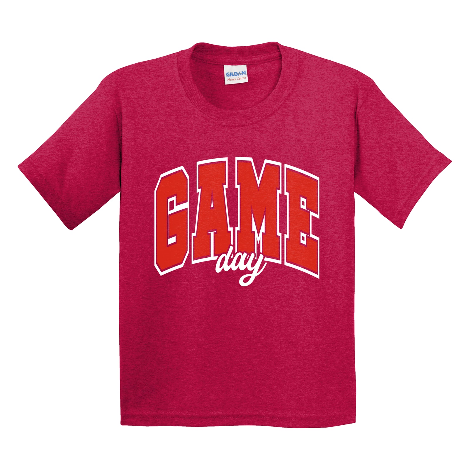Game Day Arch Sacred Heart Red White Gildan 5000B Youth Tee