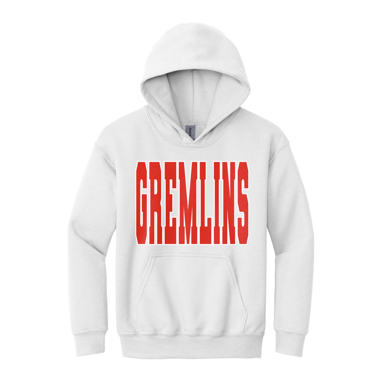 sacred-heart Gremlins Red White Gildan - Youth Heavy Blend Hooded Sweatshirt. 18500B