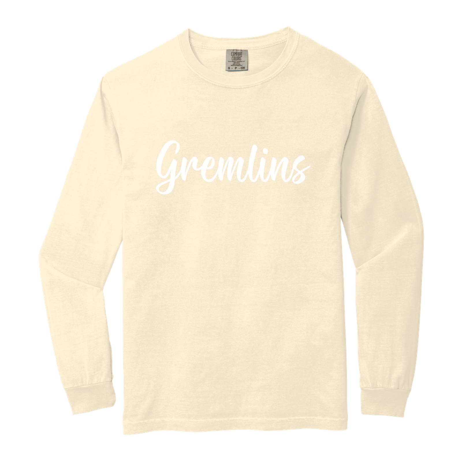 Gremlins White Puff Comfort Colors 6014 Long Sleeve