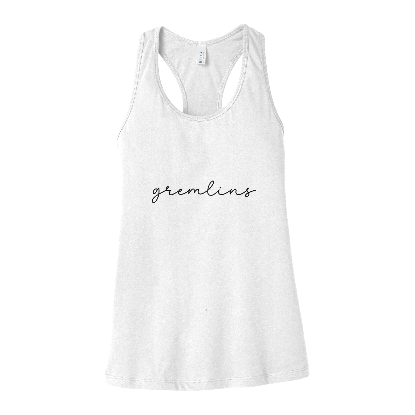 Gremlins script puff Bella+Canvas 6008 Racerback Tank