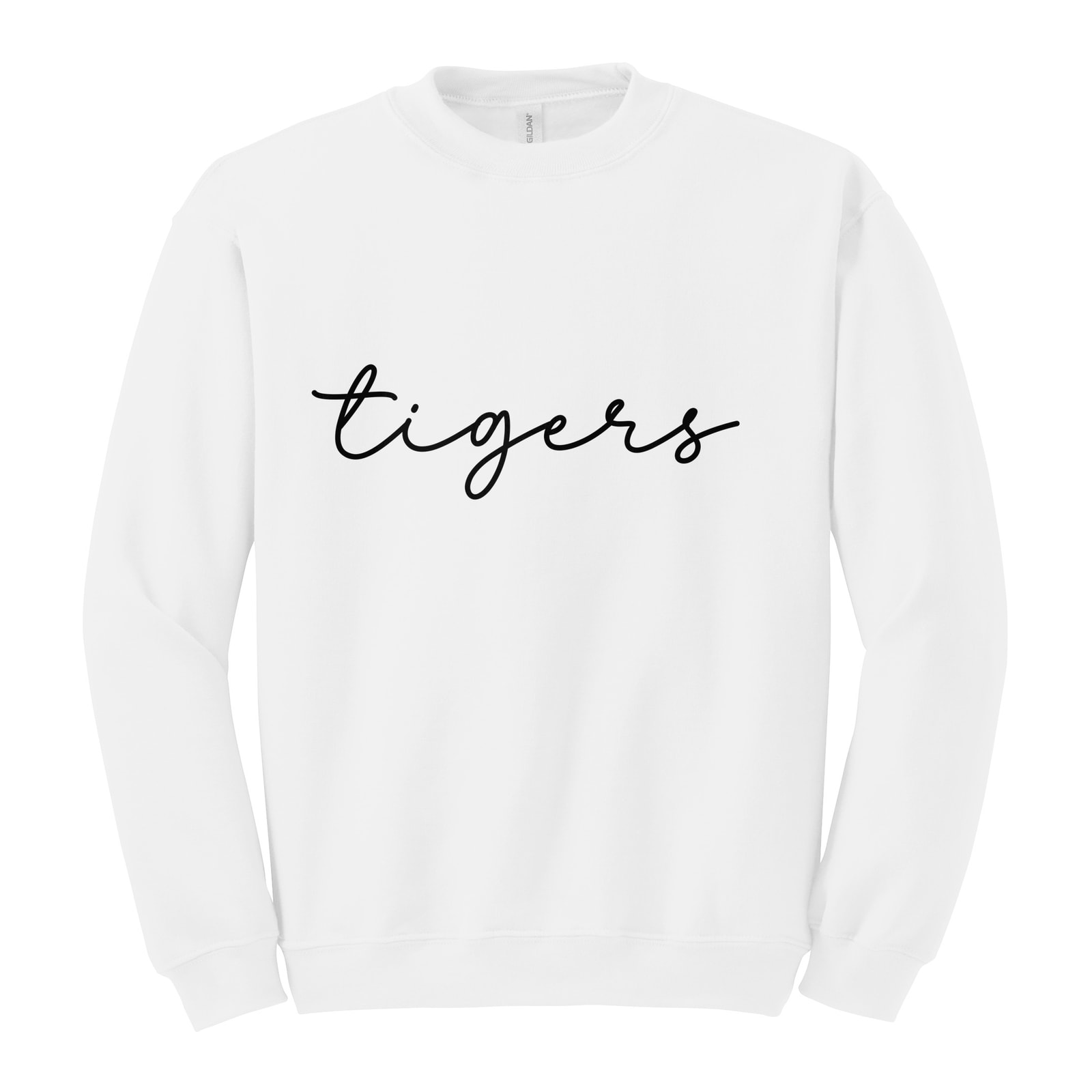 smith-cotton Tigers Script Puff Gildan Heavy Blend Crewneck Sweatshirt. 18000