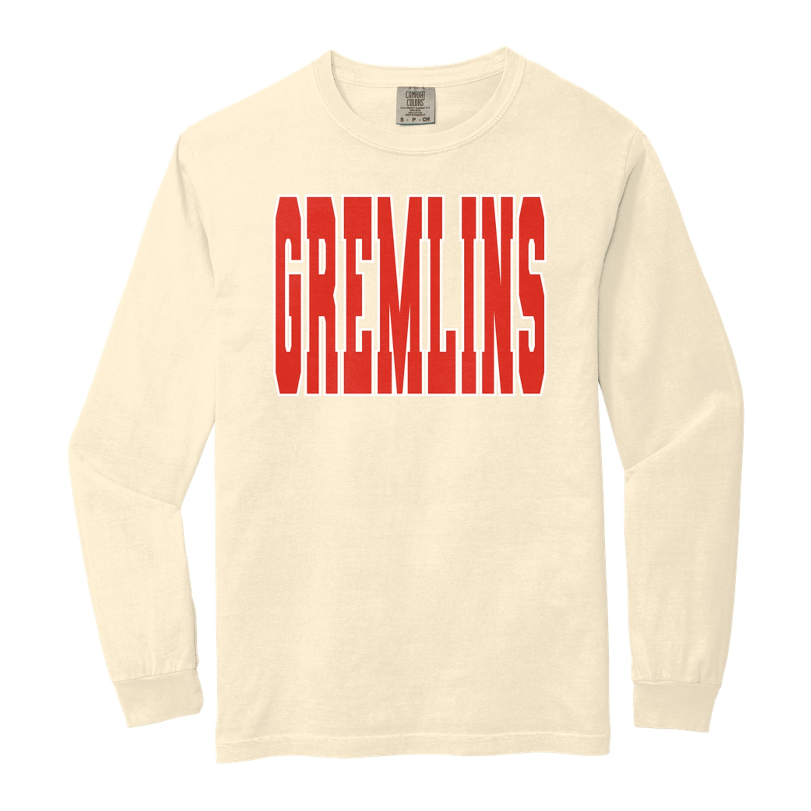 Gremlins Red White Comfort Colors 6014 Long Sleeve