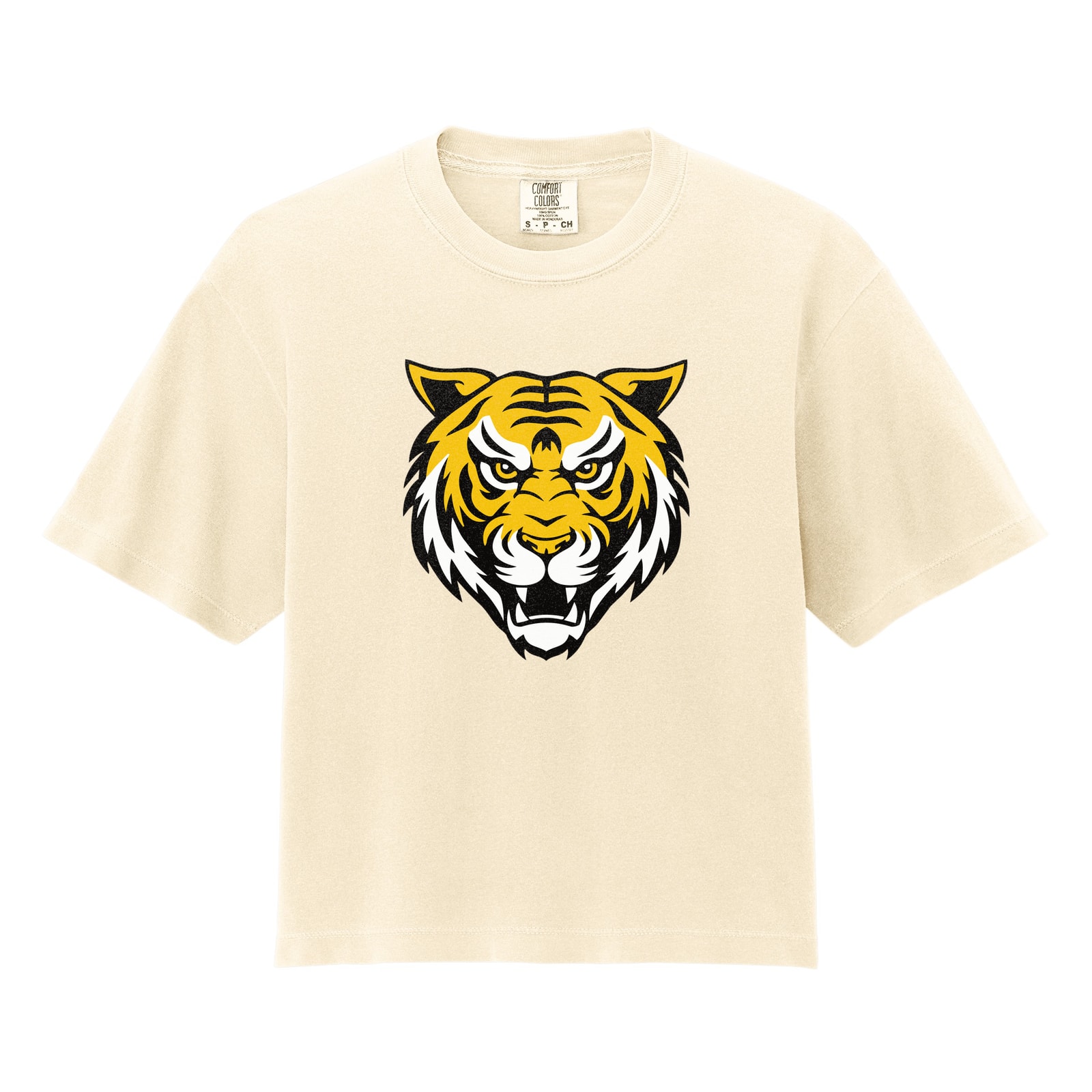 Smith Cotton Tiger Logo Comfort Colors 3023CL Cropped Tee
