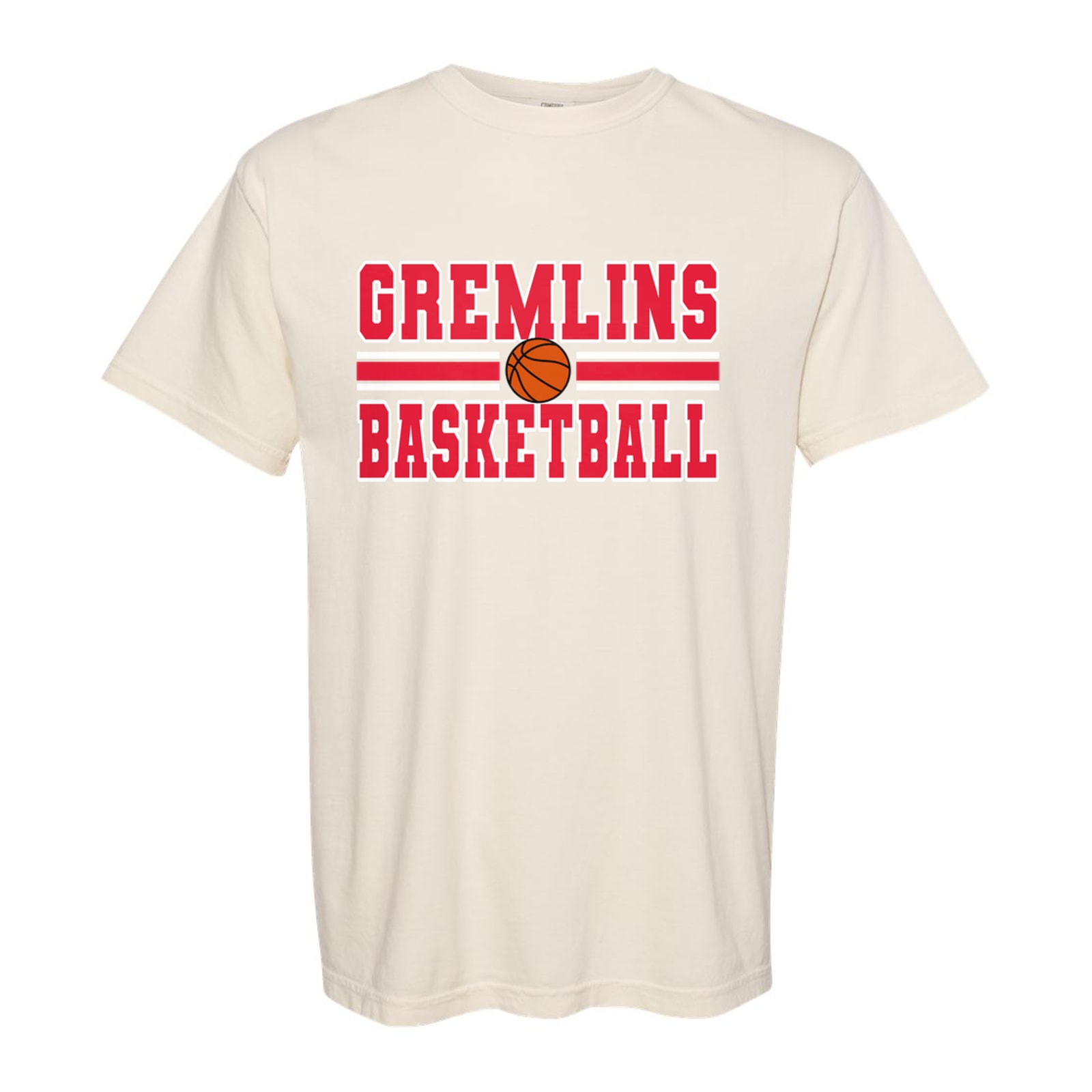 Gremlins basketball lines sacred heart red white basketball Comfort Colors 1717