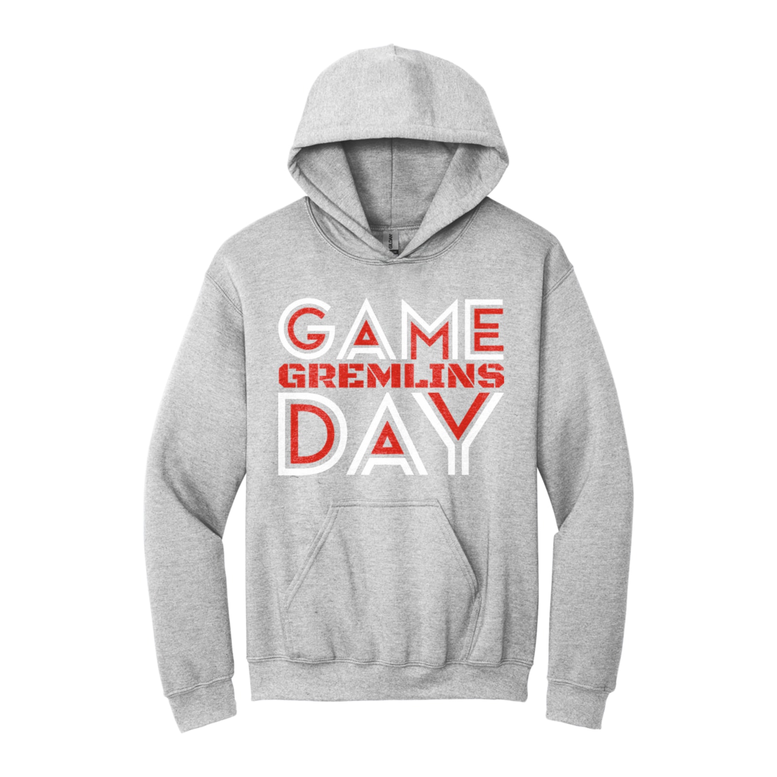 sacred-heart Game Day Gremlins Red White Gildan - Heavy Blend Hooded Sweatshirt. 18500