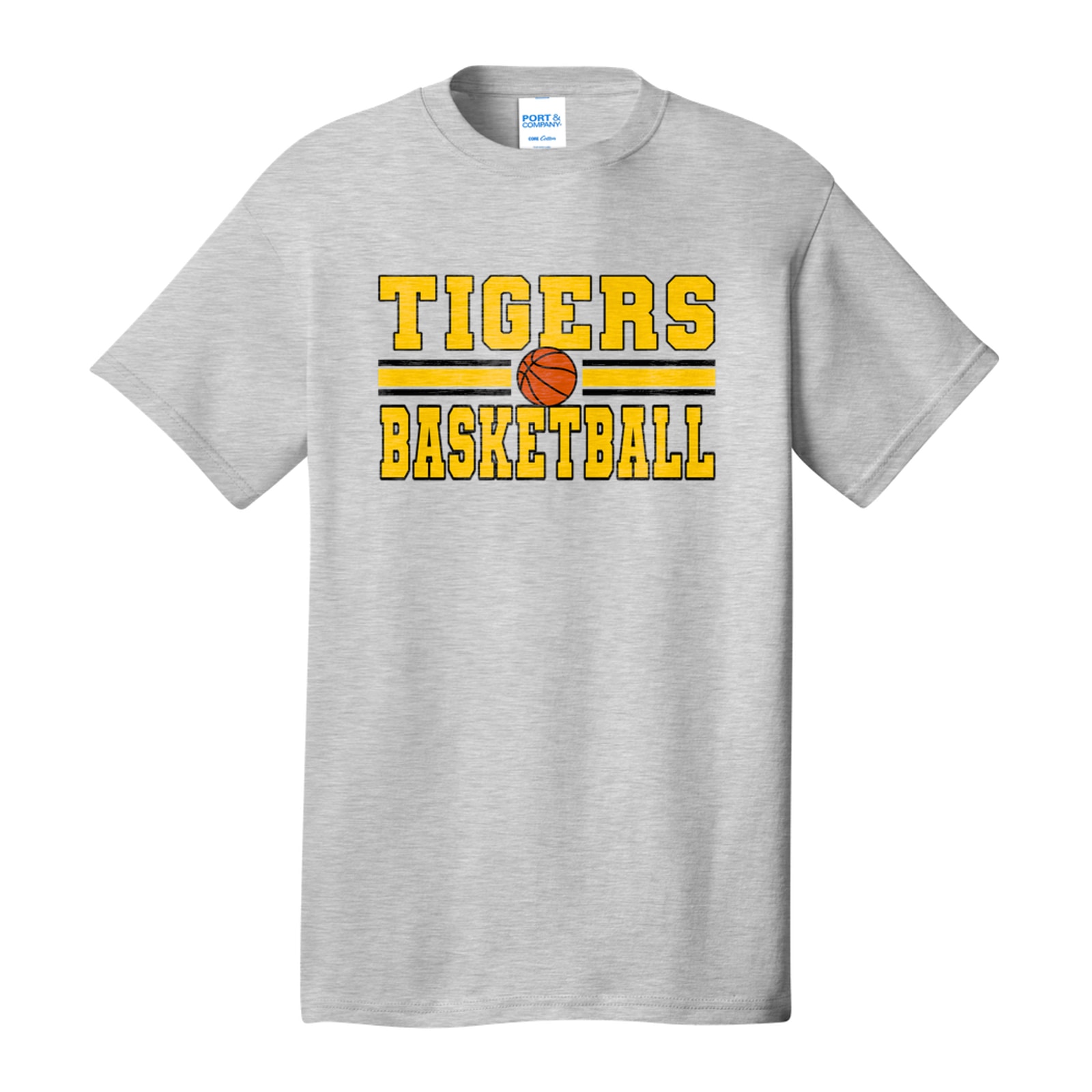 tigers basketball lines smith cotton gold black basketball.png Port & Company PC54